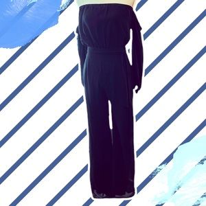 Black off shoulder jumpsuit